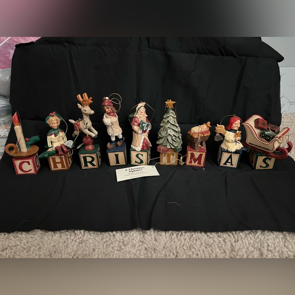 House of Hatten A Alphabet Christmas Ornament Set